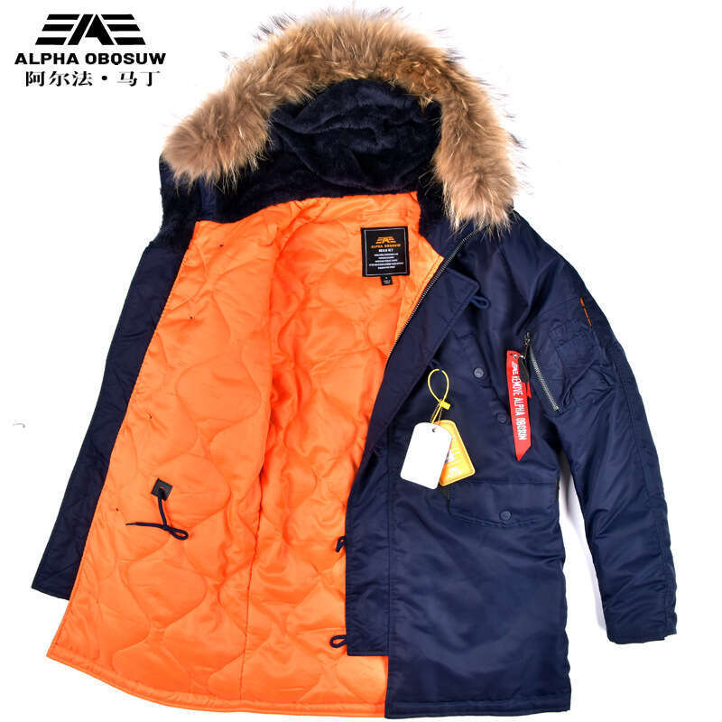 Martin N3b Coat, American Flying Cotton Jacket, Warm And Windproof, Medium To Long Windbreaker For Men, Trendy