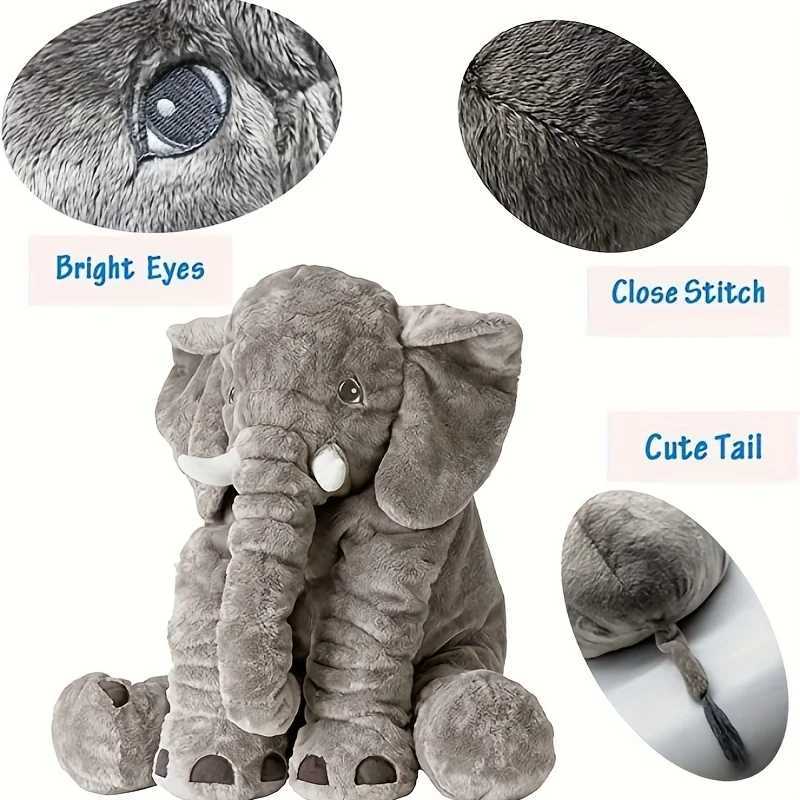 40cm Soft Elephant Plush Toys Cute Elephant Baby Sleeping Pillow Stuffed Animals Best Gifts For Kids Birthday Room DecorationT250310