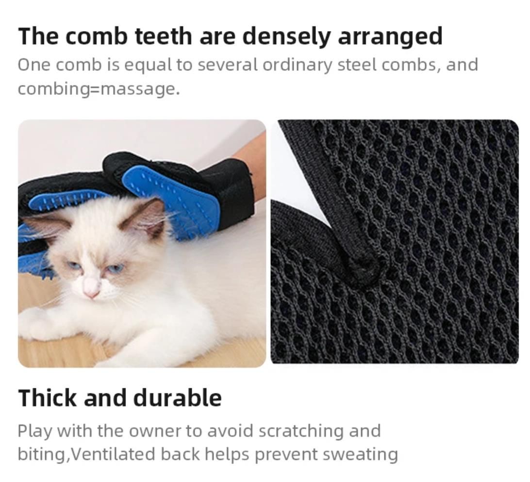 Multi-Purpose Pet Hair Cleaning Gloves with Silicone Bristles Perfect for Cats and Dogs