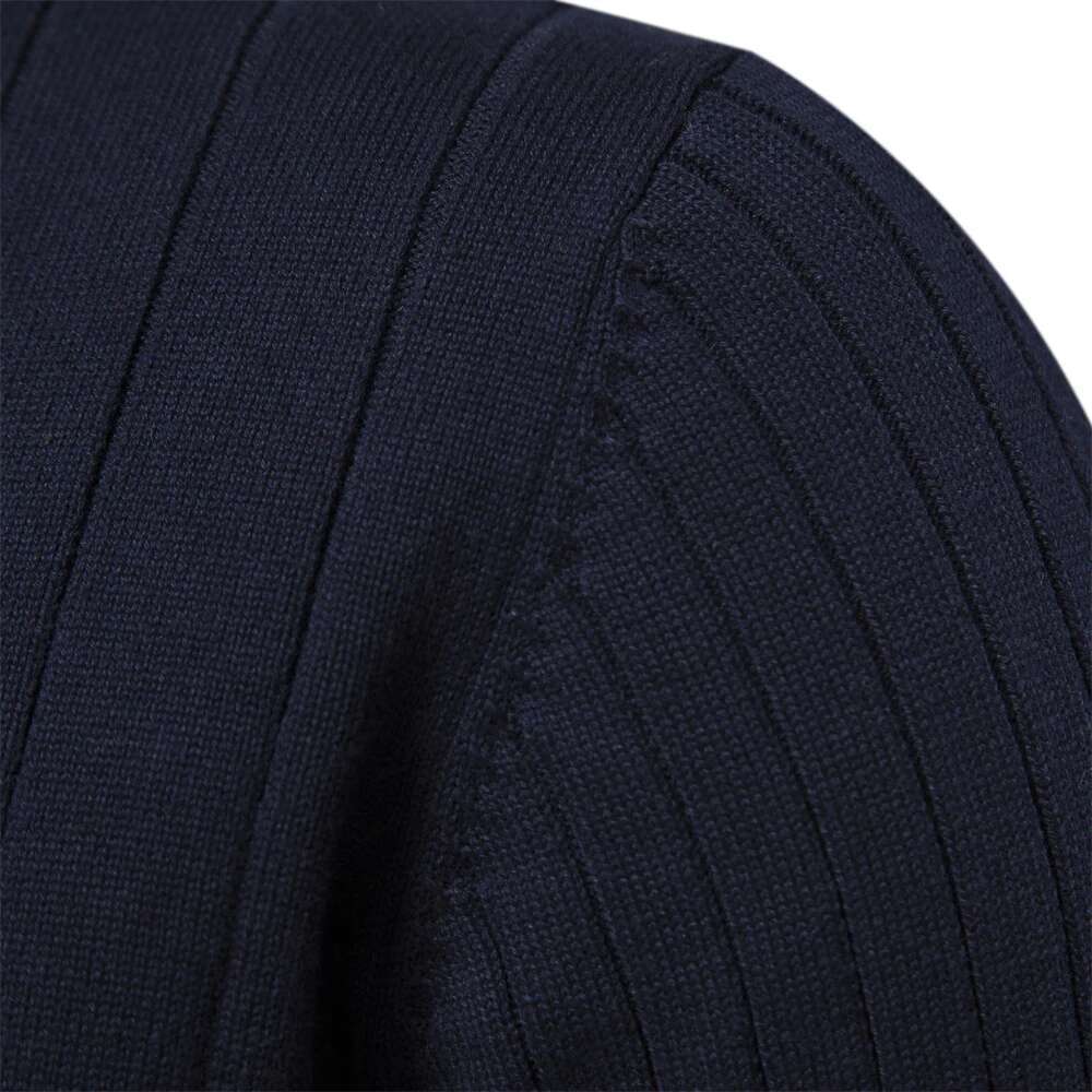 New Autumn Zipper Pullover Sweaters For High Quality Warm Winter Stand Collar Cotton Knitted Sweater Men