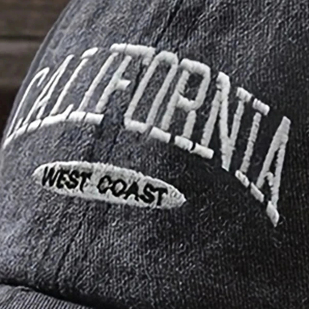 Fashionable Versatile Washed Letters Solid Color Embroidered Baseball Cap For Men Wide Brimmed Casual Sports Women 250311