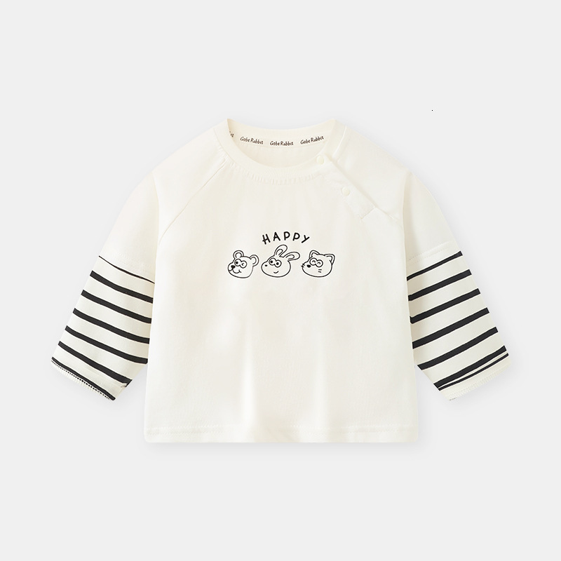 Ddmyshoesvip New Fake Two Piece Long Sleeved T Shirt T Clothes Spring And Autumn Boys Baby Bottom Shirt Children Top