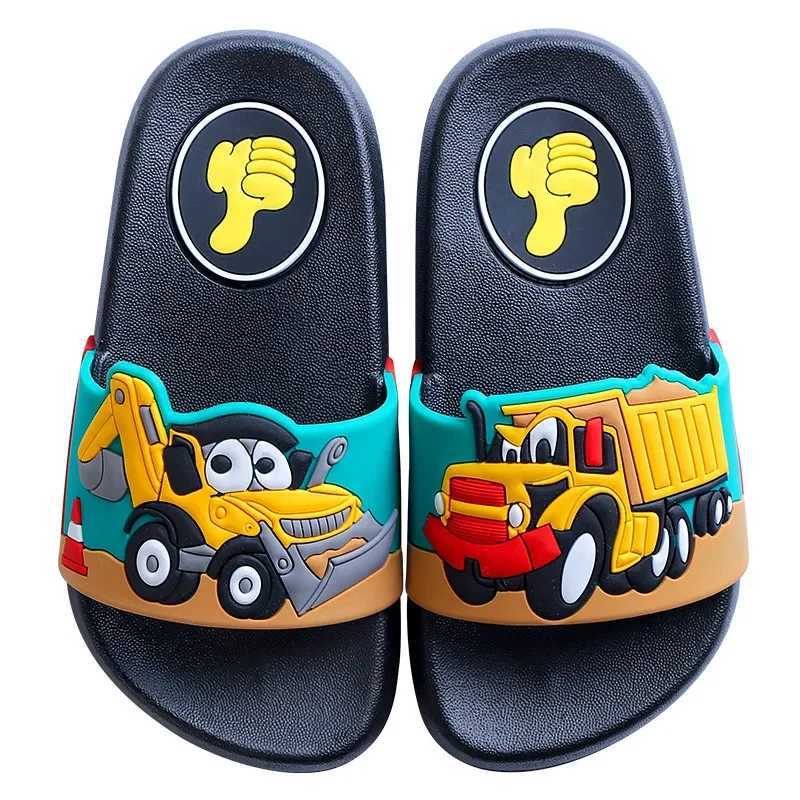 New2024 summer children slippers Kids shoes Cartoon slippers Soft soled anti-skid sandals kids shoes zapatos nia chaussonT250311