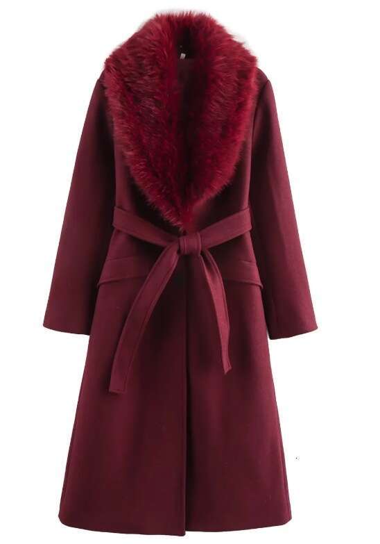 Winter Style Street Fashion 2024 Lapel New Product Long Woolen Coat Jacket Women's Clothing