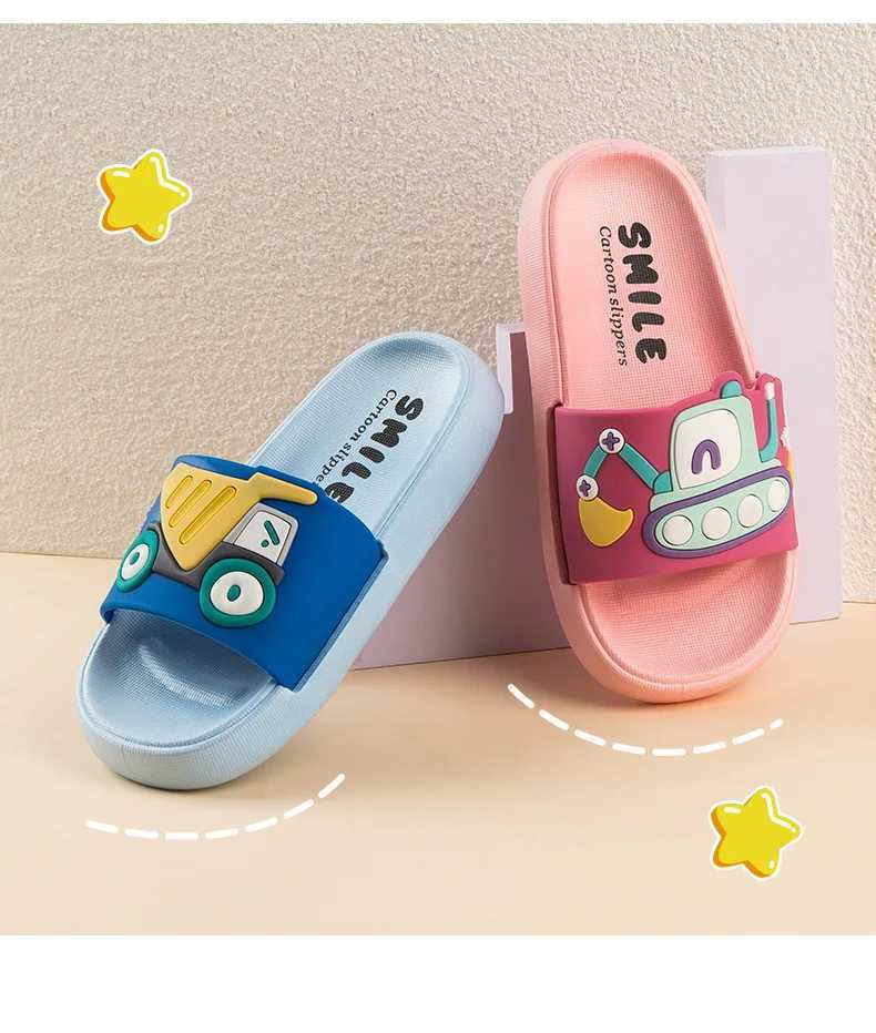 New Child Summer Shoes Boy Girl Sandals Cute Cartoon Slippers Parent-child Indoor Shower Non-slip Kid sand beach Sandal SlippersT250311