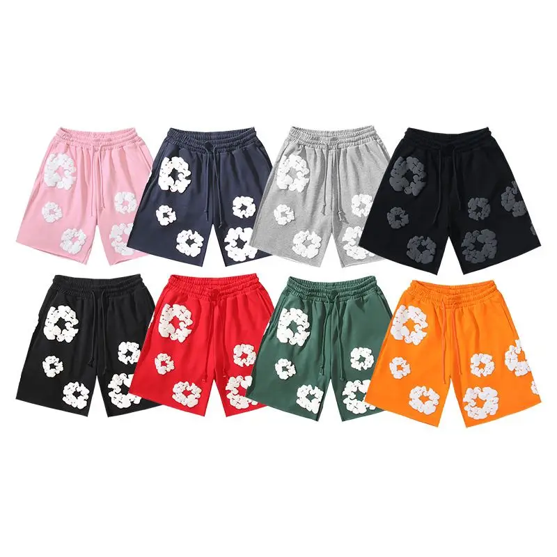 2025 Summer Beach Pants Casual Harajuku Y2 American Kapok 3D Printed Flower Shorts Vacation Outdoors Kids Men Shorts Male Shorts
