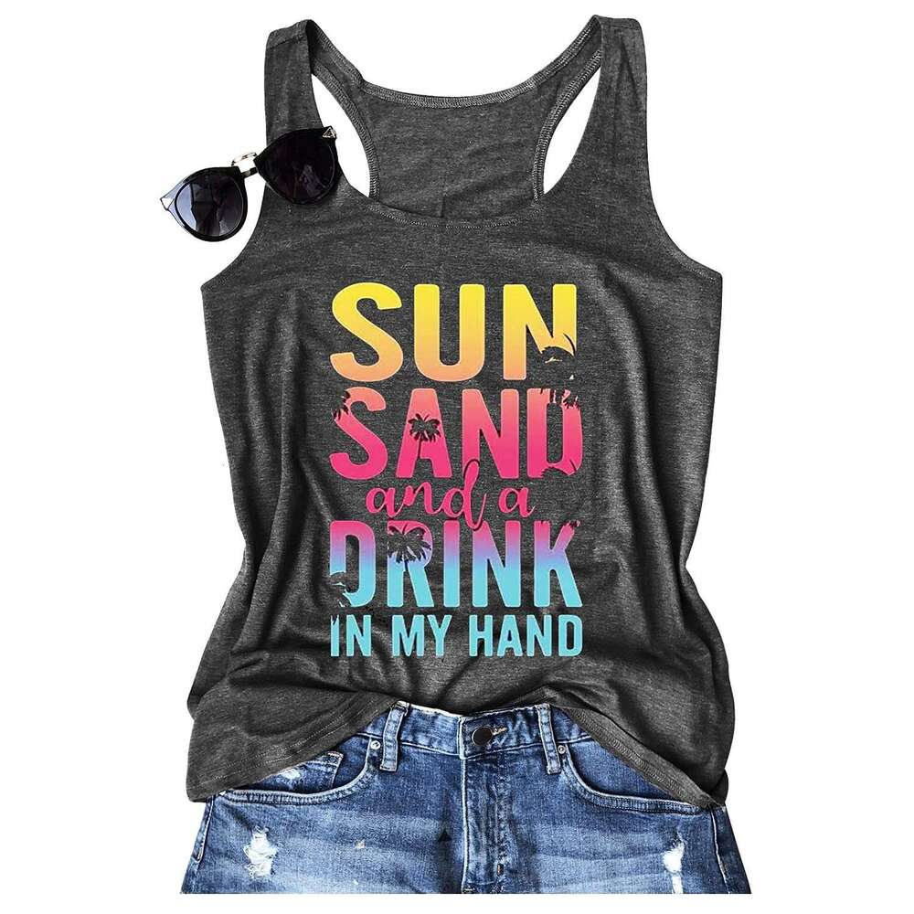 Good Day Printed Women's T-shirt for E-commerce, 2025 New Casual Versatile Fashion Clothing