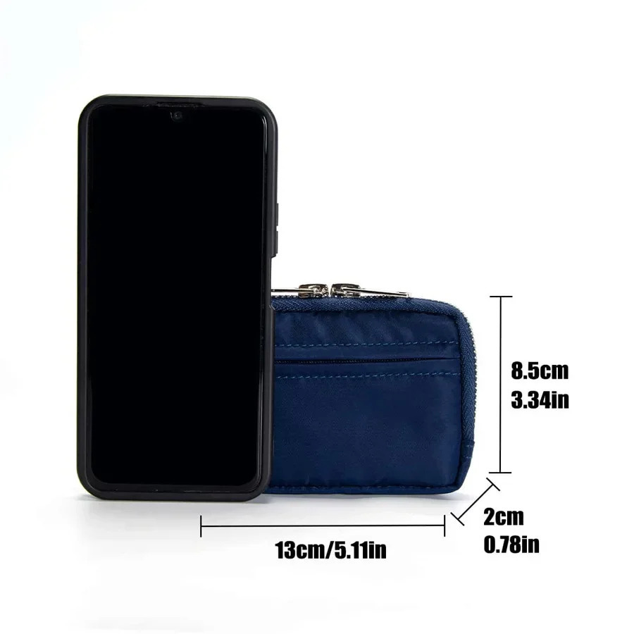 Japanese Men Wallet Earbuds Storage Bag Credit Card Holder Case for Boys Girls Journey Bank Organizer Zipper Coin Purse 250311