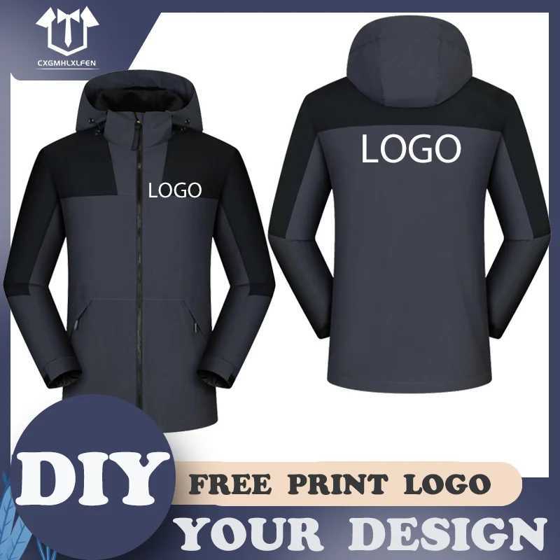 Thickening In Winter Warm Rain Jacket Men Women Waterproof Outwear Male Hooded Soft Sportswear Lovers Trekking WindbreakerT250311