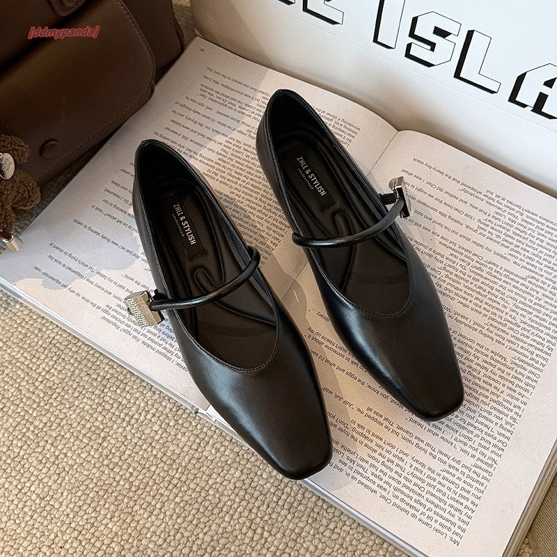 520-10 new French style shoe with a single strap, versatile for commuting, fat and widened plus size women's shoes ddmypanda