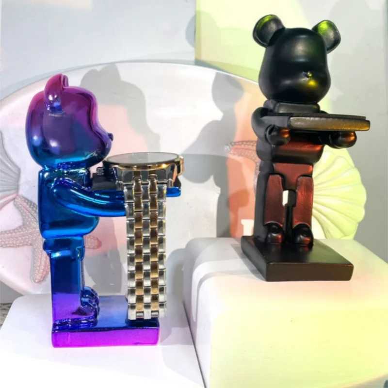 Aesthetic Bear Watch Display Rack Holder Creative Plating Bear Figure Watch Storage Shelf Support Decoration Table AccessoriesT250310