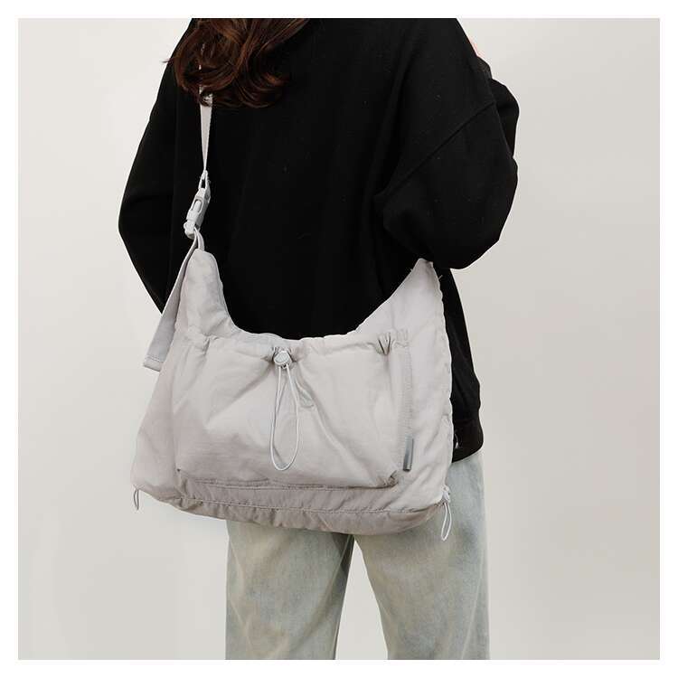 Spring nylon crossbody for both men women, lightweight and large capacity casual backpack, versatile commuting dumpling bag