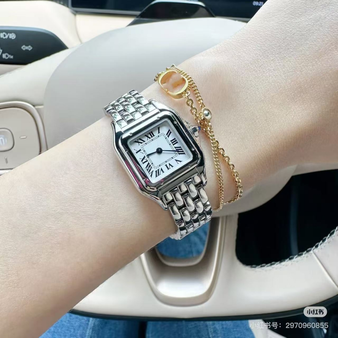 Fashion Designer Woman Watches Diamond Quartz Movement Small Model Watch Lether Yellow Gold Stainless Steel Strap Waterproof 27mm 22mm Womens Wristwatches