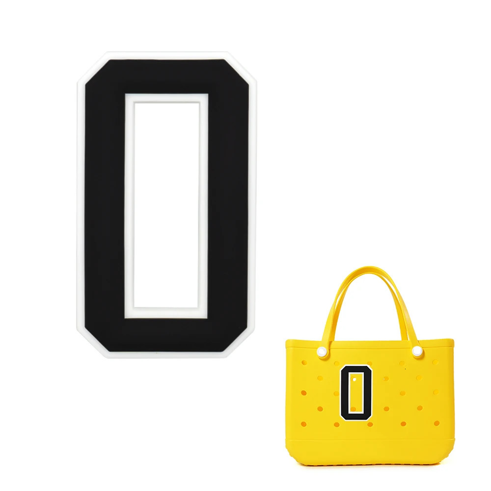 1 piece bag charm black and white digital accessories womens fashionable beach handbag decoration cute rubber pendant 250311