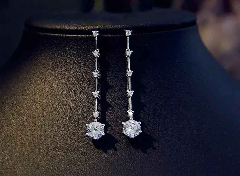 n Simple 3A Zircon Drop Shape Women High Quality Party Wedding Jewelry 250311