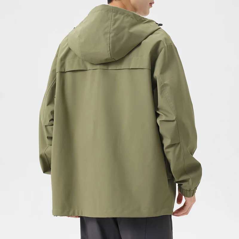 Men Jacket Hooded Windbreaker Trench Oversize 6XL 7XL 8XL Plus Size Black Light Coats Loose Male Waterproof Breathable SoftshellT250311