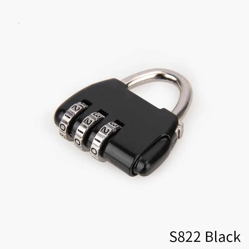 Mini Password Digit Code Bag Locks Black High Quality Travel Luggage Suitcase Combination Lock Padlocks Case Accessories 250311