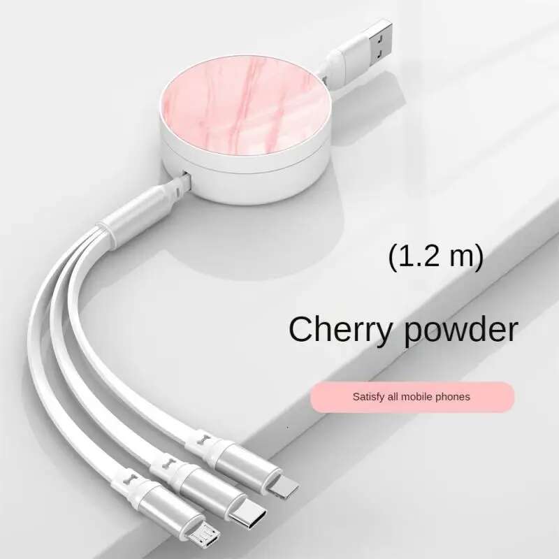 RYRA 3 In 1 USB Universal Multi Function Cell Charger Cord 6A Super Fast Charging Cable For Phone