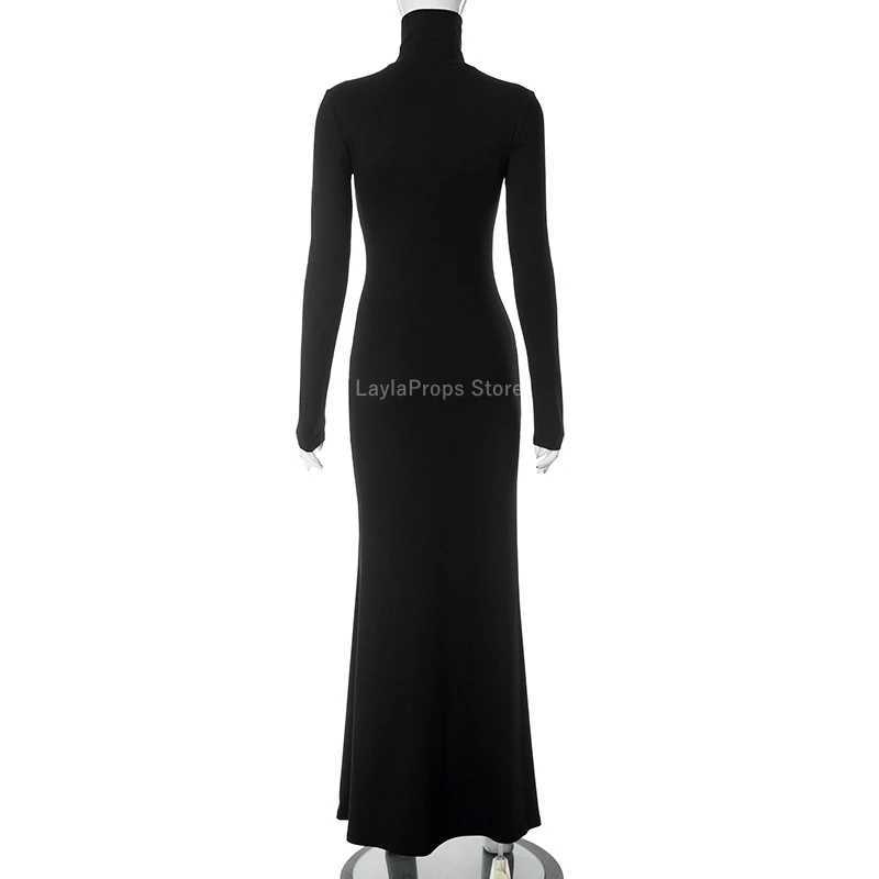 Maternity Dresses Maternity Party Dress with Half High Neck Long Sleeves Slim Fit Elegant Style for Photography Sessions X250224