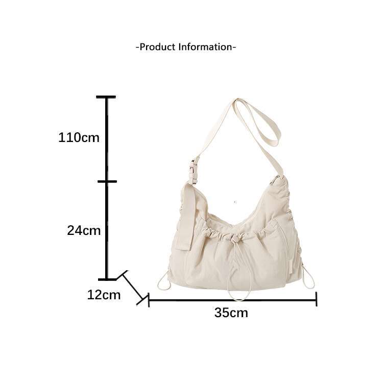 Spring nylon crossbody for both men women, lightweight and large capacity casual backpack, versatile commuting dumpling bag
