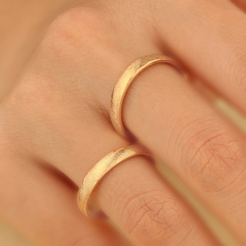 ner Handcrafted Simple Classic Fingerprint Texture S925 Sterling Silver Mens Couple Rings Engraved Gift 250213