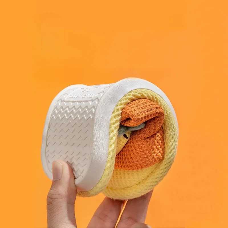 2-12Years Kids Slippers Rabbit Cotton Four Seasons Parenting Boys Girls Cartoon Summer Indoor Childrens Fish Mouth SlippersT250311