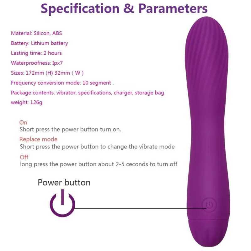 Powerful G Spot Vibrator For Women Vagina Massager Clit Clitoris Stimulator Female Masturbation Erotic Sex Toys For Adults 18XJ250311