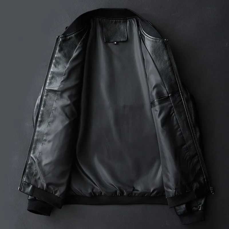 Men Leather Suit Jacket Men Slim Fit blazer Coat Men Fashion Leather jacket Streetwear Casual Blazer Jackets Male Outerwear mensT250311