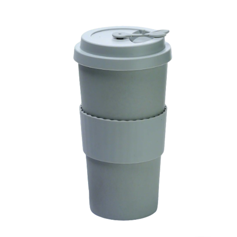 Portable Green Living Bamboo Insulated Water Bottle Sustainable 500ml Hot & Cold Drink Flask with Easy Grip Handle