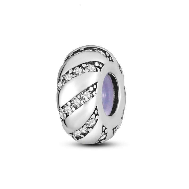 925 Sterling Silver pendant emerald shaped isolation charms beads fif bracelet DIY bead bracelet necklace for women gift fashion jewelry