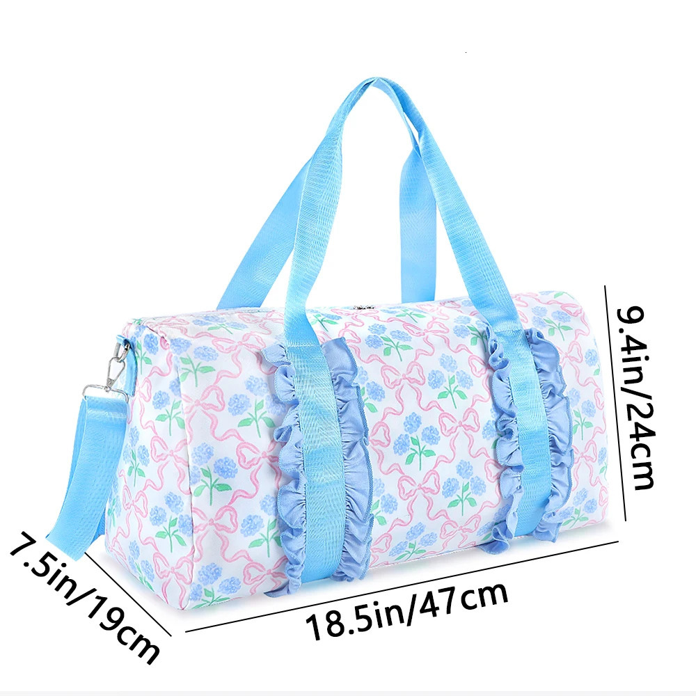 Floral Print Weekend Bag Lightweight CarryOn for Airplane Travel Customizable Medium Overnight 250311