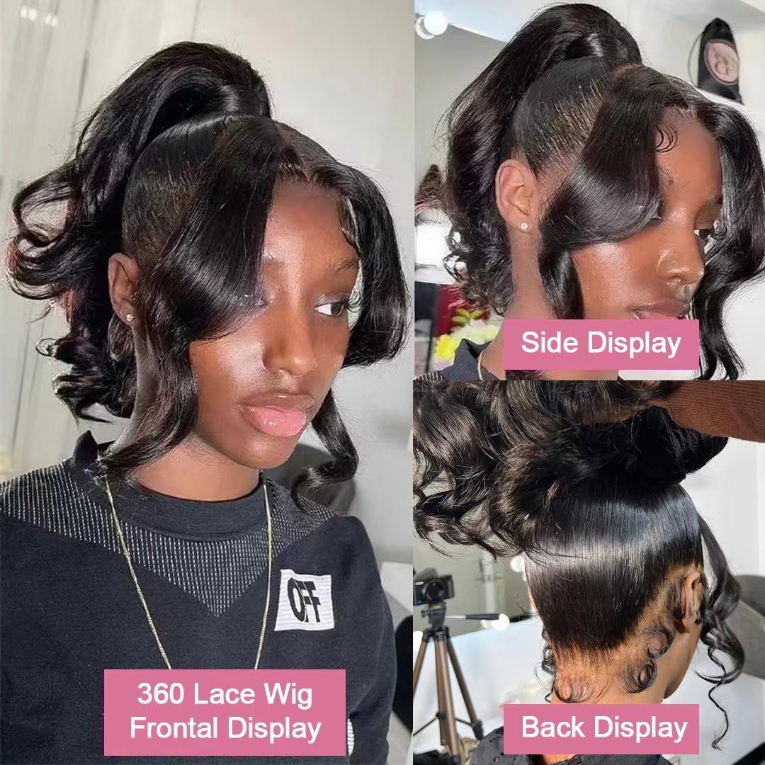 Free shipping Peruvian Soft 360 Full Wig Human Hair Pre Plucked Body Wave Glueless 13x4 13x6 Hd Transparent Lace Front Wigs Synthetic for Women