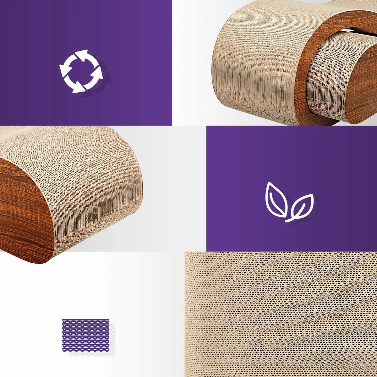 2-in-1 cat scratch board corrugated paper lounge chair bed board cat stool claw grinder artifact environmentally friendly corrugated paper cat scratch