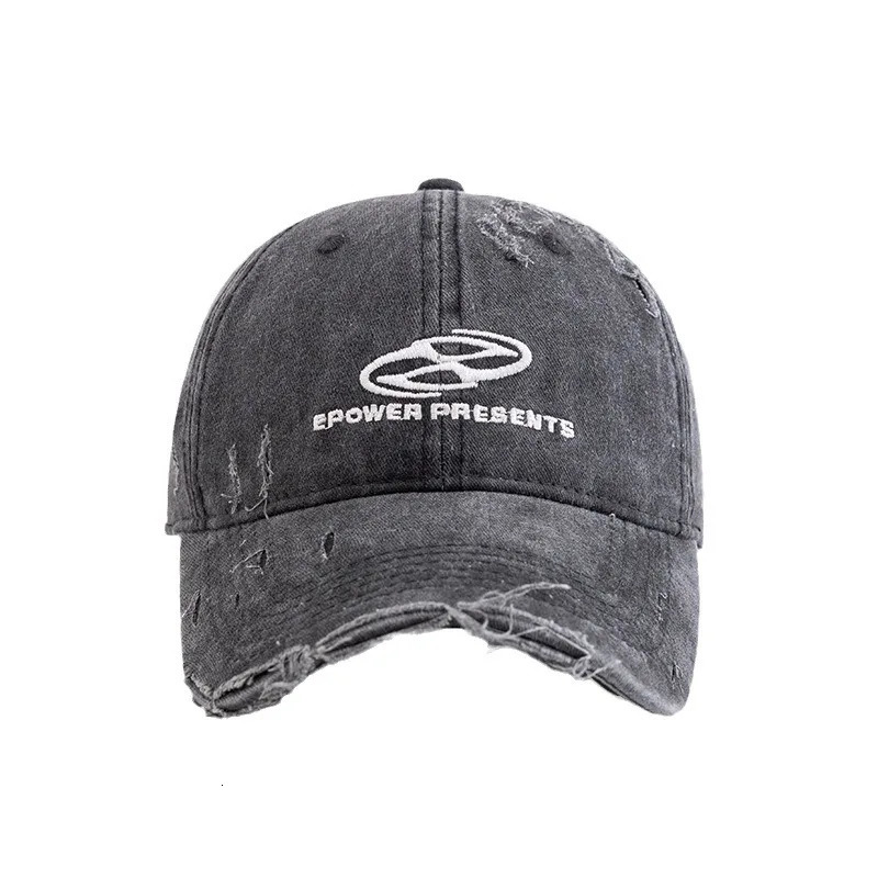 American Retro Washed Distressed Womens Baseball Cap Face Slimming Japanese Style Summer Sun Protection Hat with Letter n 250311