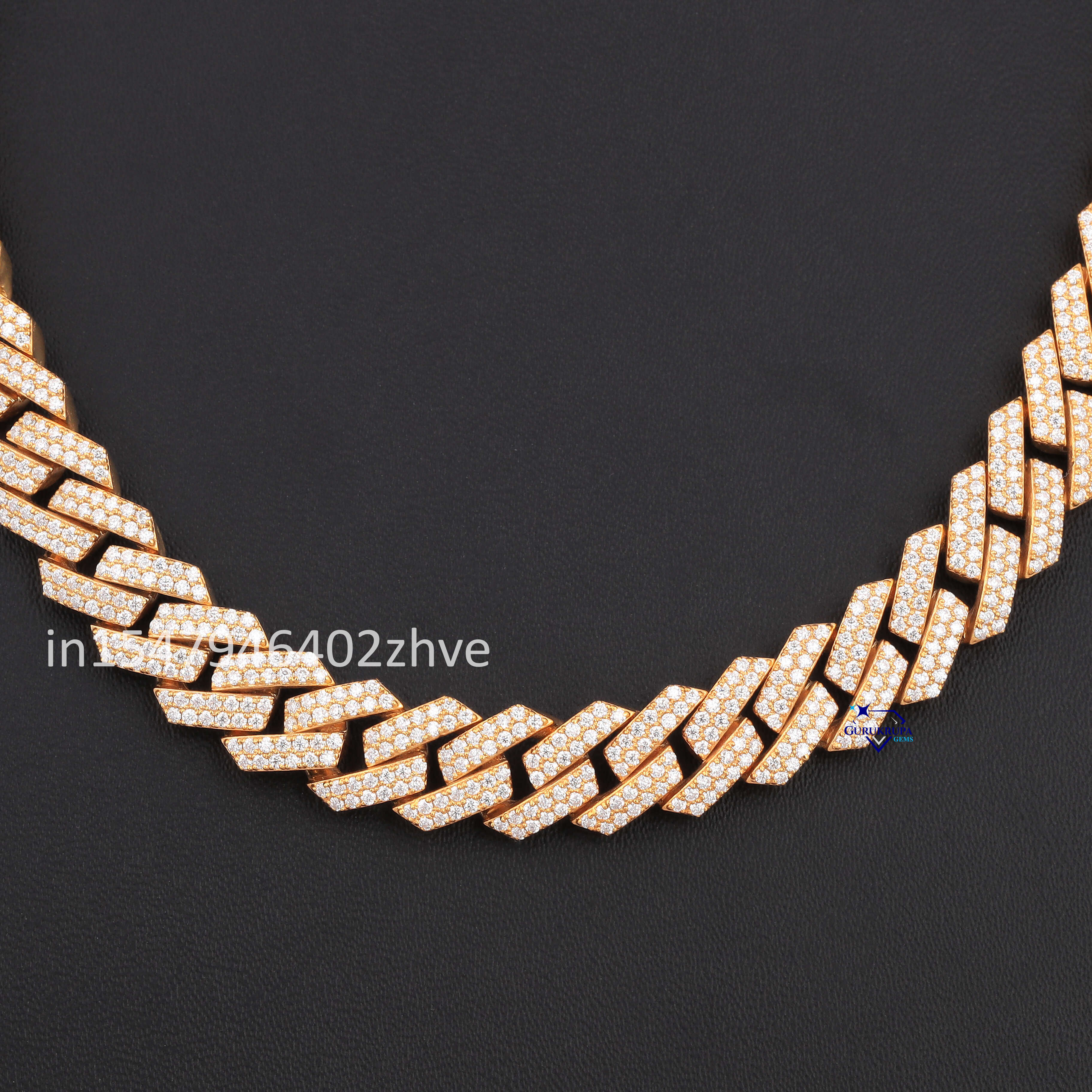 Factory Wholesale Inch 20 MM Cuban k Chain Sterg Sier VVS Clarity Moissanite Dia Necklace Wedding Engagement