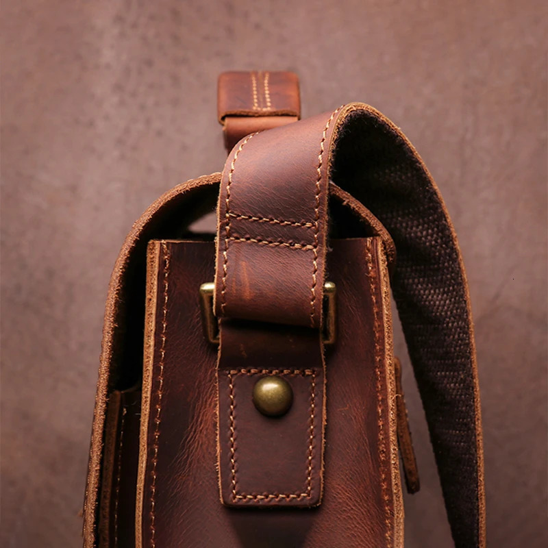 GURO Retro Real Leather Messenger Bags Men and Women Shoulder Bag Natural Cowhide Crossbody Casual Handbag Luxury Cambridge 250304