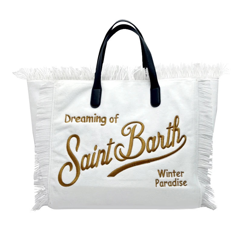2025 New Bag Casual Tote Bags For Women Large Canvas Denim Handbags Plush Towel Shopping Tassels Er Straw Beach Bag