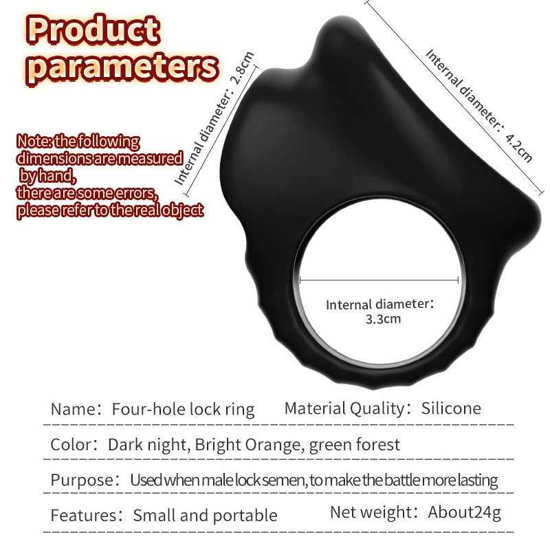 Reusable Penis Ring Silicone Cement Lock Ring Delay Ejaculation Time Lasting Cock Ring Sex Toys For Men Couples Adult ProductsXJ250311