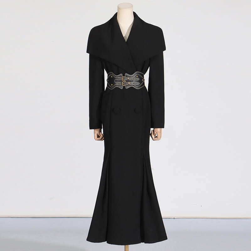 Trendy Trench Coat For Women In The Spring Of 2025, Fashionable Lapel High-End Feel, Tied Up With Slim Fit And A Slimming Long Jacket