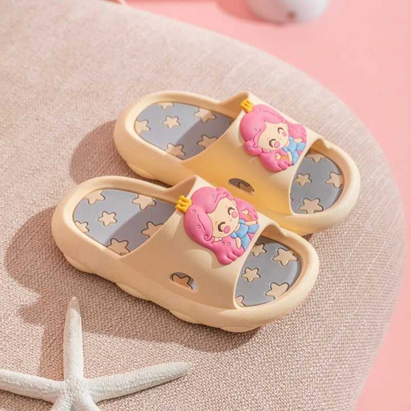 Boy Girl Indoor Childrens Slippers Summer Anti-slip Wear-resistant Cartoon Slipper Women Man Bathroom Sandal Children Baby ShoeT250311