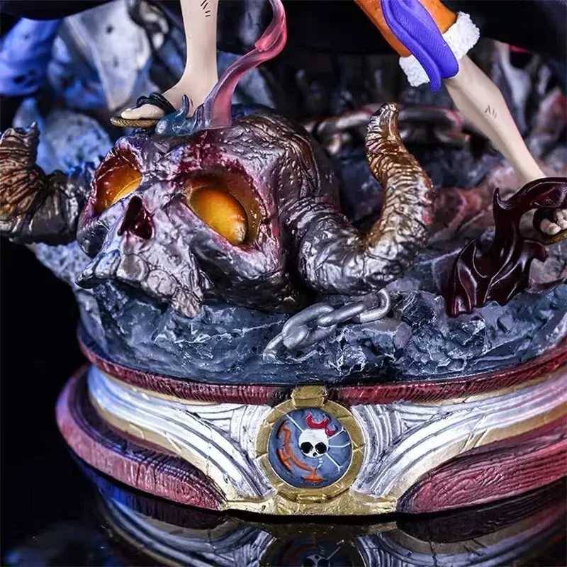 24cm One Piece LX Luffy Trafalgar L Eustass Kid Three Captains Anime Figures Statue Toy Desktop Decoration Model Holiday GiftsXJ250311