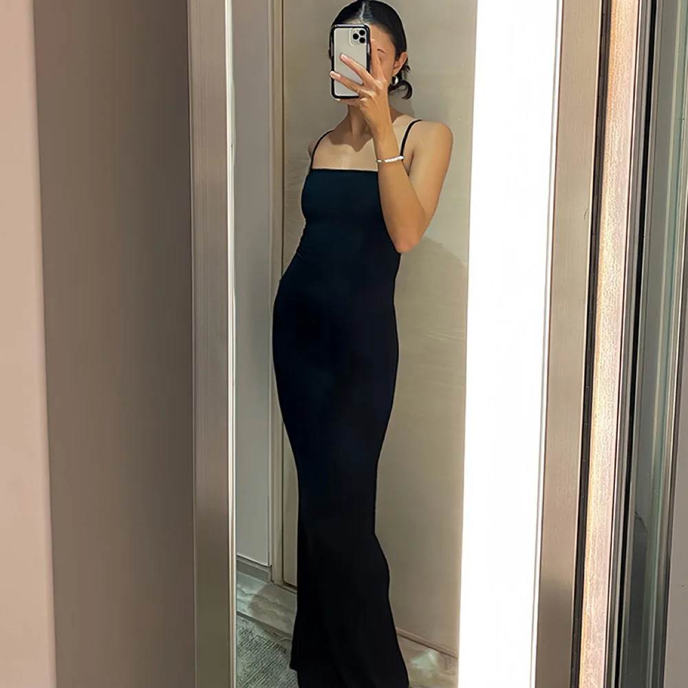 Womens Casual Lounge Slip Long Dress Sexy Sleeveless Backless Bodycon Maxi Dresses Summer Slim Elegant Outfits Ladies Birt 250311