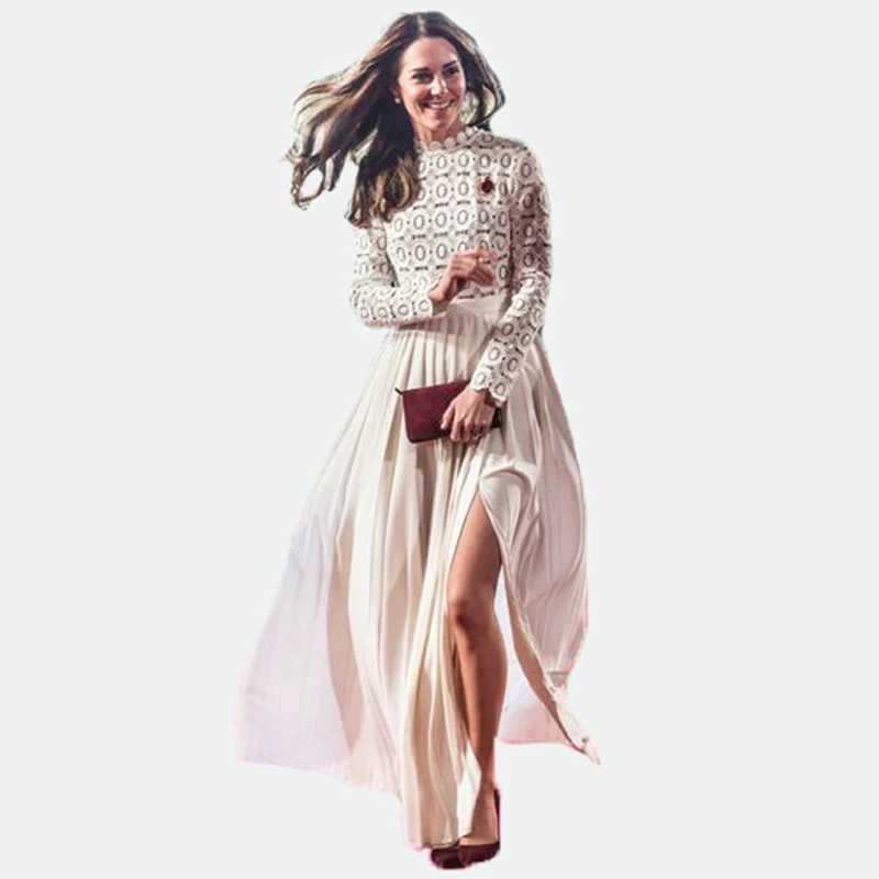 White maternity evening gown baby shower maternity conversation photos elegant women pregnant women long sleeved hollow long skirt X250224