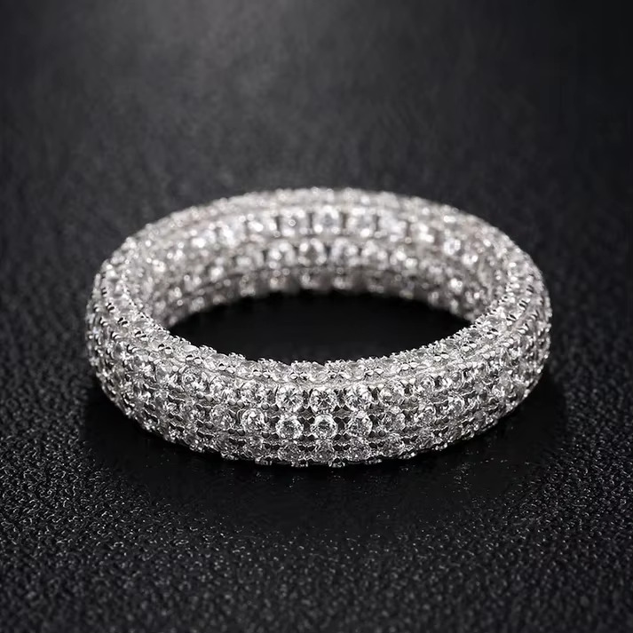 Fashion Premium Jewelry Original Moissanite Diamond Studded Hip Hop 925 Silver Rings for Sale at Best Prices