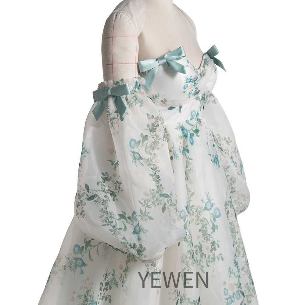 Stylish Printed Matrenity Gown for PhotoShoot Pregnancy Baby Shower Dress YW240075 X250224