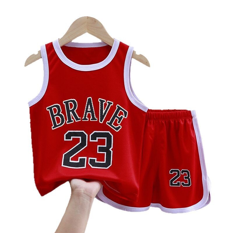 New Children's Clothing, Quick Drying Clothes, Sportswear Set, Boys' Sleeveless Baby Basketball Suit, Summer Vest Shorts