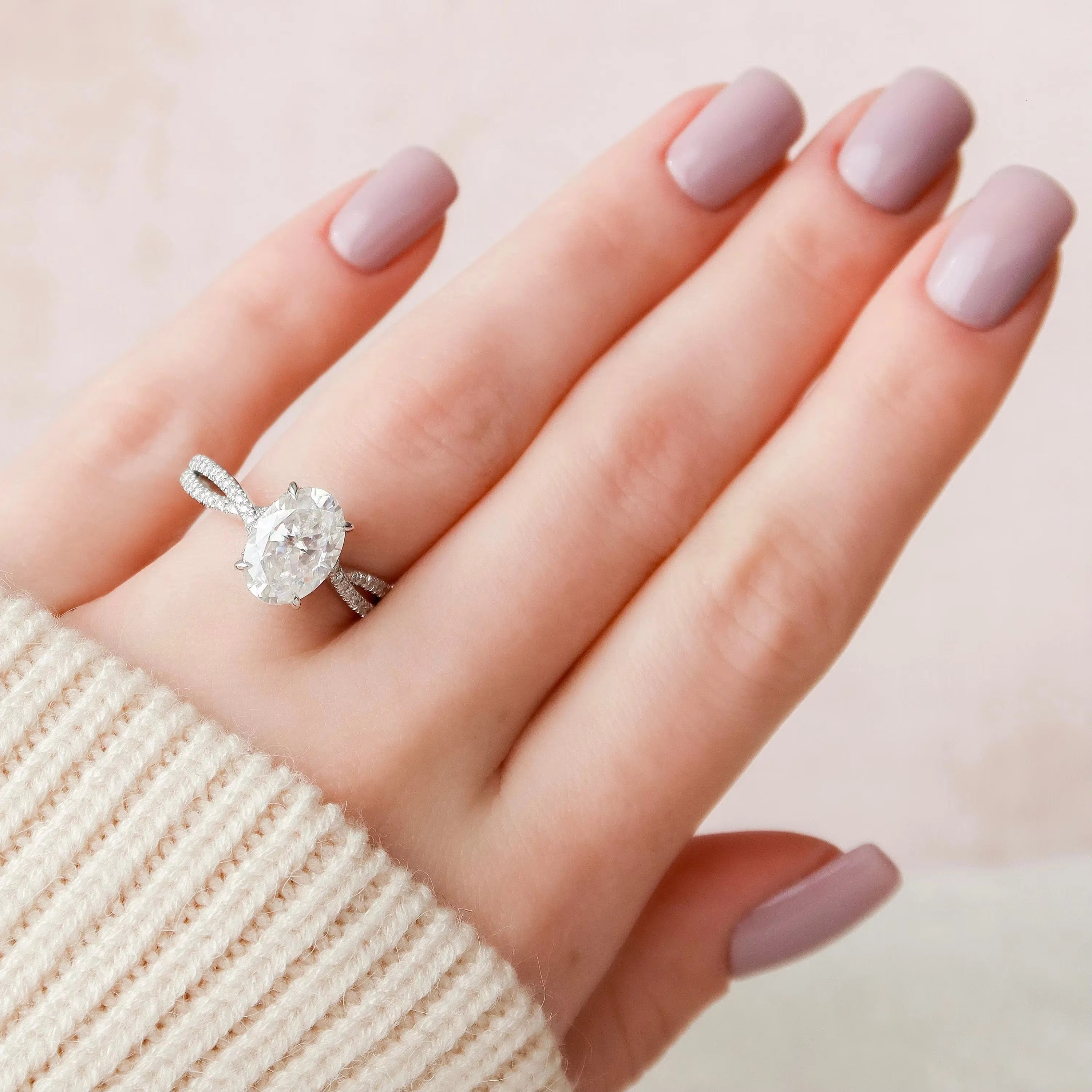 3 Ct Oval Cut Moissanite Engagement Ring Elegant and Durable Jewelry