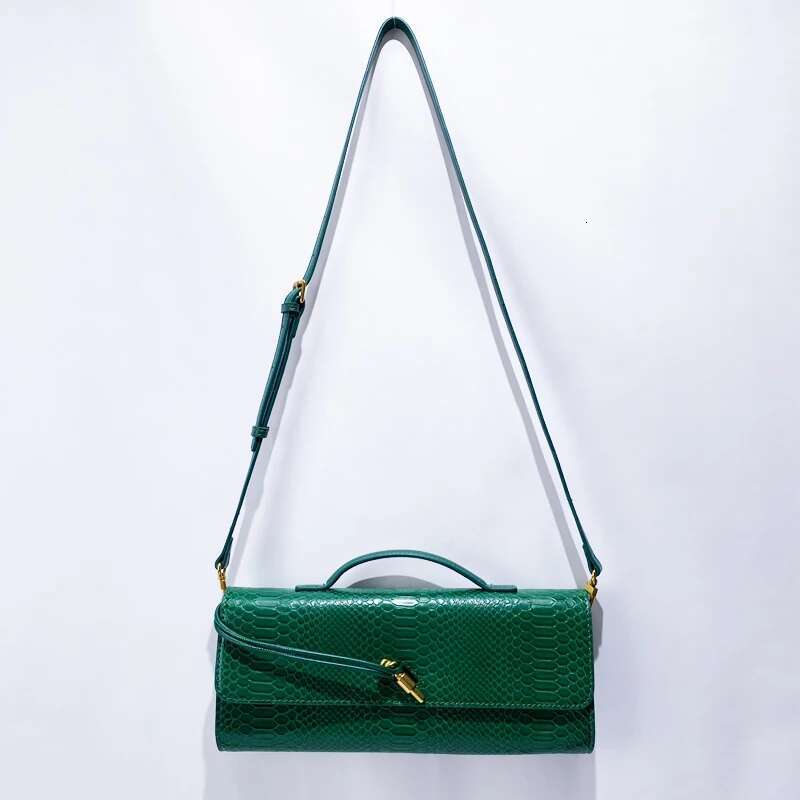 Classic Clutch Bags For Women Designer Handbags Purses 2025 New In PU Lizard Pattern Vintage Lock Small Underarm Shoulder