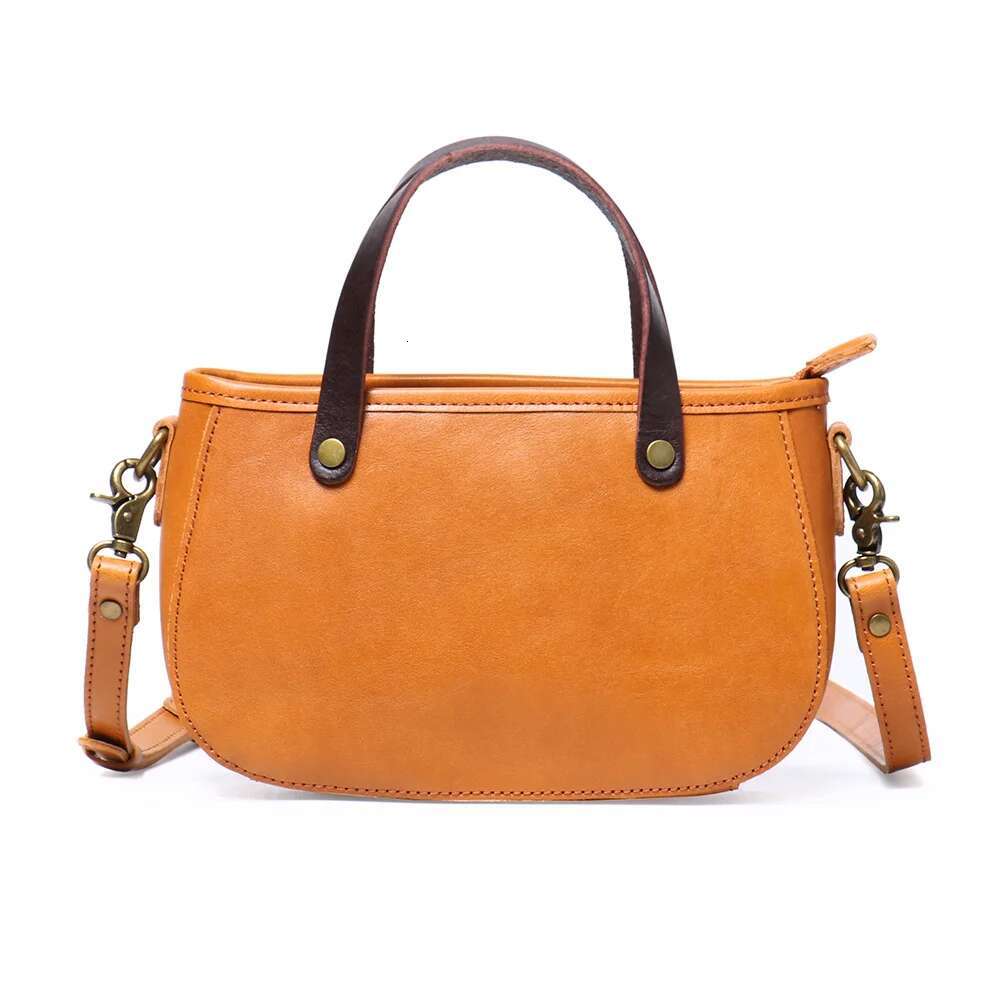 LUOKIR Vintage Women's Genuine Leather Handbag Fashionable Versatile Shoulder Bag Multicolor Cowhide Crossbody Bag