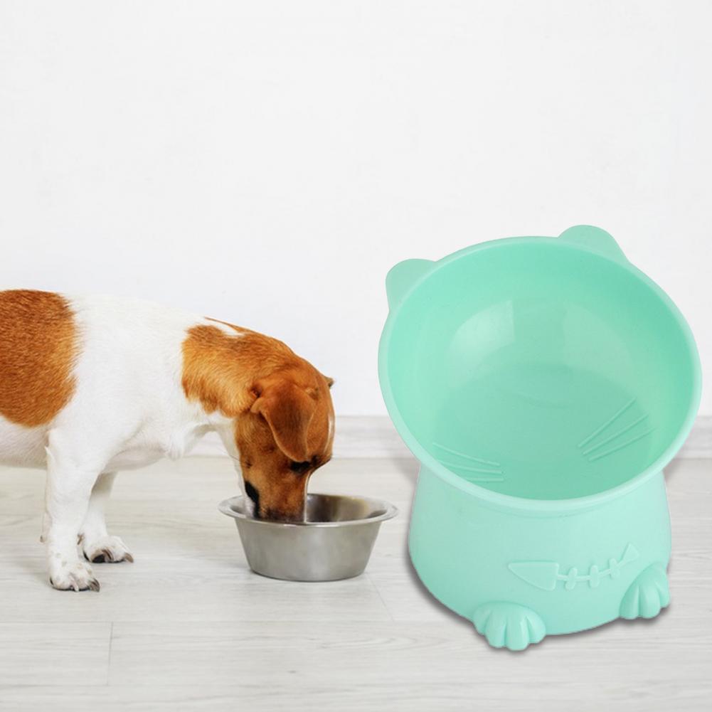 Sturdy Pet Food Bowl PP Cats Dogs Water Feeder Dish Plate Tilted Easy to Wash Pet Feeder Bowl Pet Supplies - view 5
